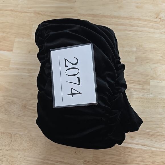 NWT Rachel Parcell Black Velvet Dress Size Small Ruched Bodycon Whimsygoth 90s - Picture 10 of 10